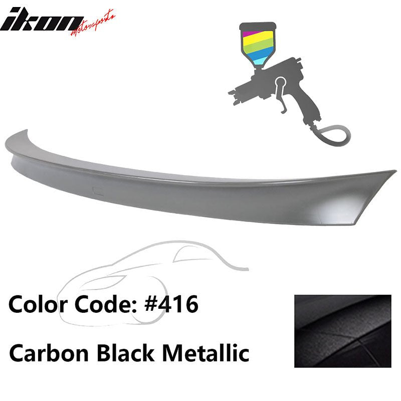 2011 - 2017 BMW F10 5 Series AC Style Carbon Fiber Trunk Spoiler WingPainted 416 Carbon Black MetallicIkon Motorsports