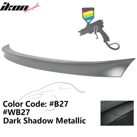 2011 - 2017 BMW F10 5 Series AC Style Carbon Fiber Trunk Spoiler WingPainted B27, WB27 Dark Shadow MetallicIkon Motorsports