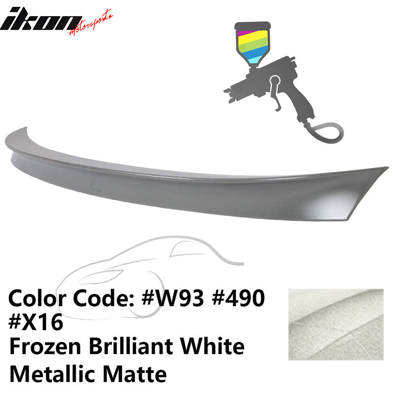 2011 - 2017 BMW F10 5 Series AC Style Carbon Fiber Trunk Spoiler WingW93, X16 Frozen Brilliant White Metallic MatteIkon Motorsports