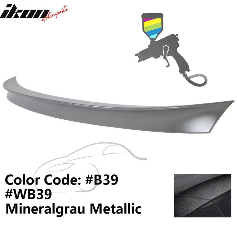 2011 - 2017 BMW F10 5 Series AC Style Carbon Fiber Trunk Spoiler WingPainted B39, WB39 Mineralgrau MetallicIkon Motorsports