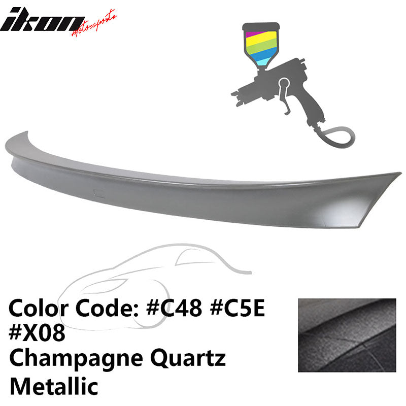 2011 - 2017 BMW F10 5 Series AC Style Carbon Fiber Trunk Spoiler WingPainted C48, C5E, X08 Champagne Quartz MetallicIkon Motorsports