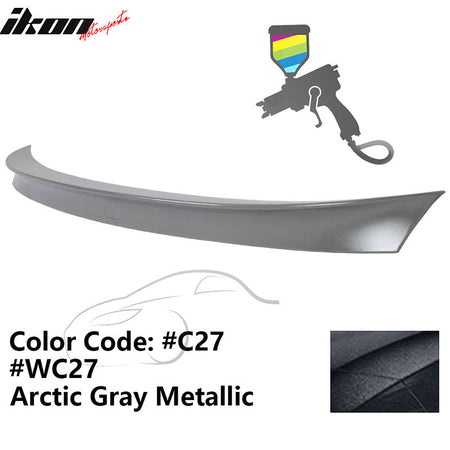 2011 - 2017 BMW F10 5 Series AC Style Carbon Fiber Trunk Spoiler WingPainted C27, WC27 Arctic Gray MetallicIkon Motorsports