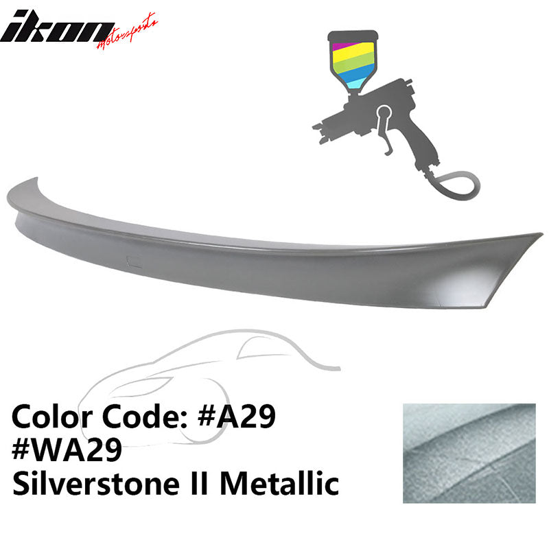 2011 - 2017 BMW F10 5 Series AC Style Carbon Fiber Trunk Spoiler WingPainted A29, WA29 Silverstone II MetallicIkon Motorsports