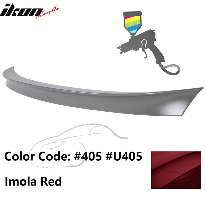 2011 - 2017 BMW F10 5 Series AC Style Carbon Fiber Trunk Spoiler WingPainted 405, U405 Imola RedIkon Motorsports