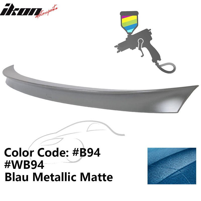 2011 - 2017 BMW F10 5 Series AC Style Carbon Fiber Trunk Spoiler WingPainted B94, WB94 Blau Metallic MatteIkon Motorsports