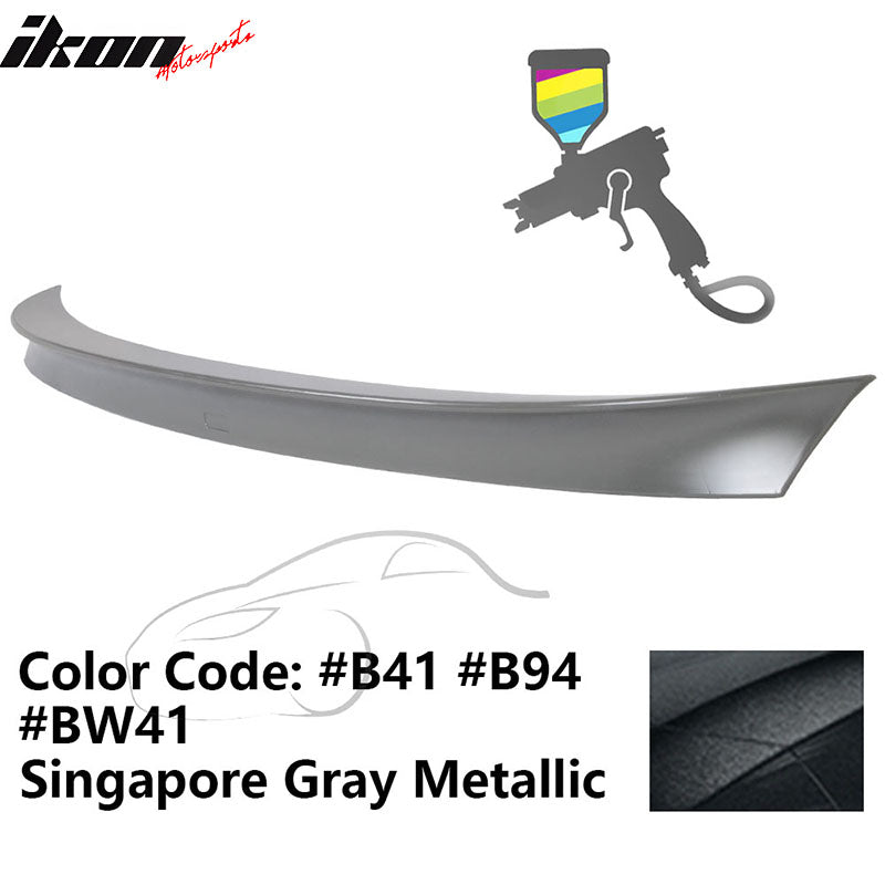 2011 - 2017 BMW F10 5 Series AC Style Carbon Fiber Trunk Spoiler WingPainted B41, B94, BW41 Singapore Gray MetallicIkon Motorsports