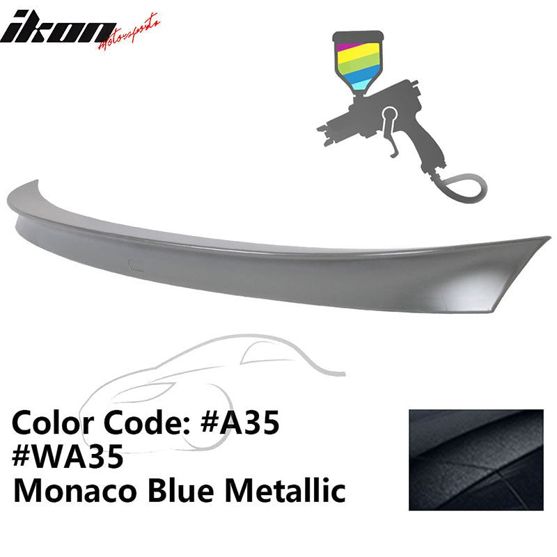 2011 - 2017 BMW F10 5 Series AC Style Carbon Fiber Trunk Spoiler WingPainted A35, WA35 Monaco Blue MetallicIkon Motorsports