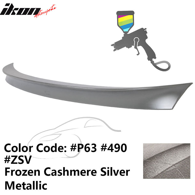 2011 - 2017 BMW F10 5 Series AC Style Carbon Fiber Trunk Spoiler WingPainted P63, ZSV Frozen Cashmere Silver MetallicIkon Motorsports