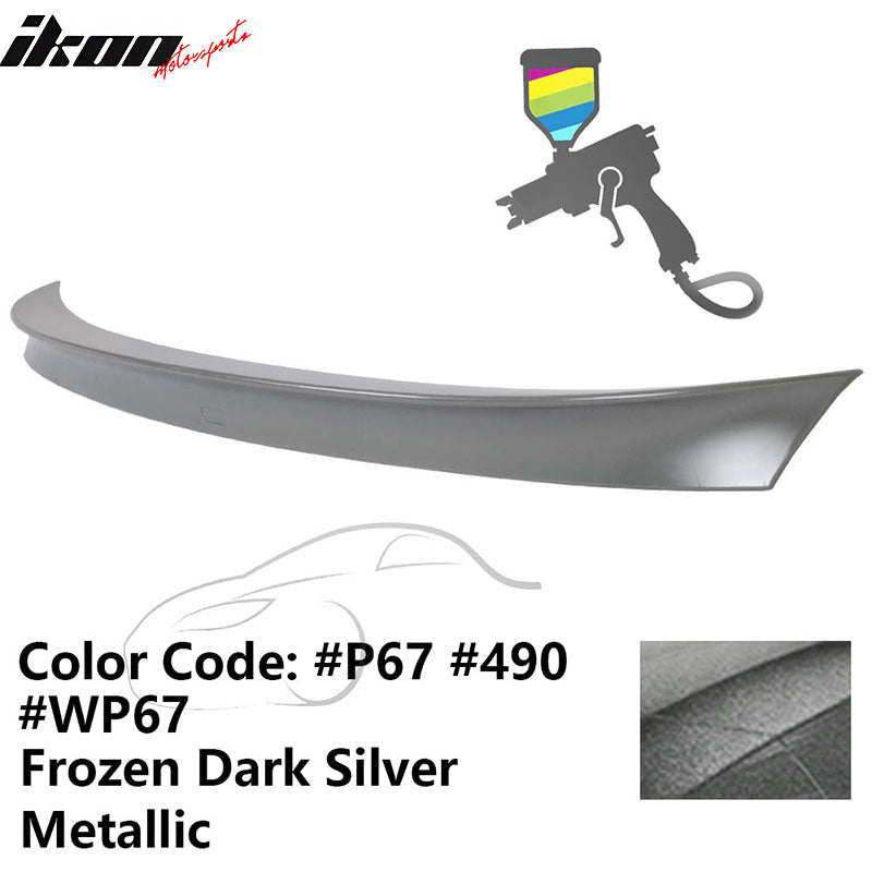 2011 - 2017 BMW F10 5 Series AC Style Carbon Fiber Trunk Spoiler WingPainted P67, WP67 Frozen Dark Silver MetallicIkon Motorsports