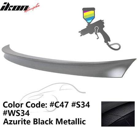 2011 - 2017 BMW F10 5 Series AC Style Carbon Fiber Trunk Spoiler WingPainted C47, S34, WC47 Azurite Black MetallicIkon Motorsports