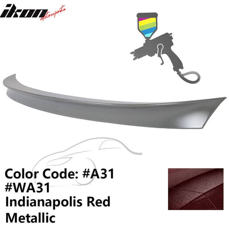 2011 - 2017 BMW F10 5 Series AC Style Carbon Fiber Trunk Spoiler WingPainted A31, WA31 Indianapolis Red MetallicIkon Motorsports