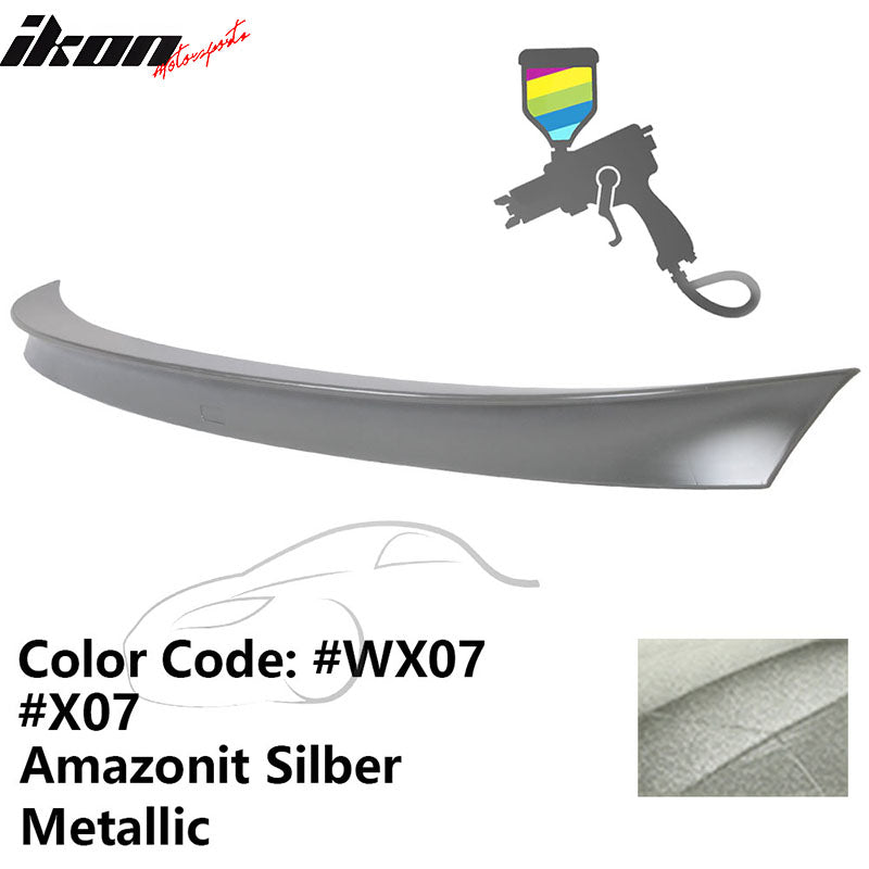 2011 - 2017 BMW F10 5 Series AC Style Carbon Fiber Trunk Spoiler WingPainted WX07, X07 Amazonit Silber MetallicIkon Motorsports
