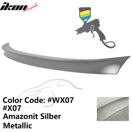 2011 - 2017 BMW F10 5 Series AC Style Carbon Fiber Trunk Spoiler WingPainted WX07, X07 Amazonit Silber MetallicIkon Motorsports