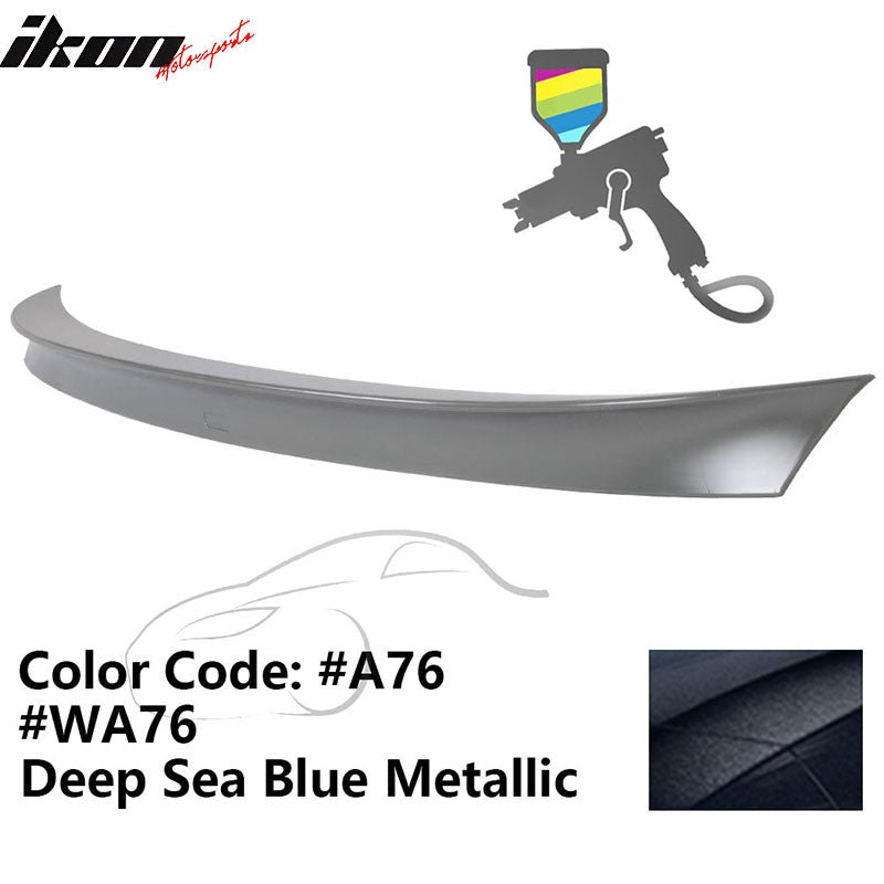 2011 - 2017 BMW F10 5 Series AC Style Carbon Fiber Trunk Spoiler WingPainted A76, WA76 Deep Sea Blue MetallicIkon Motorsports