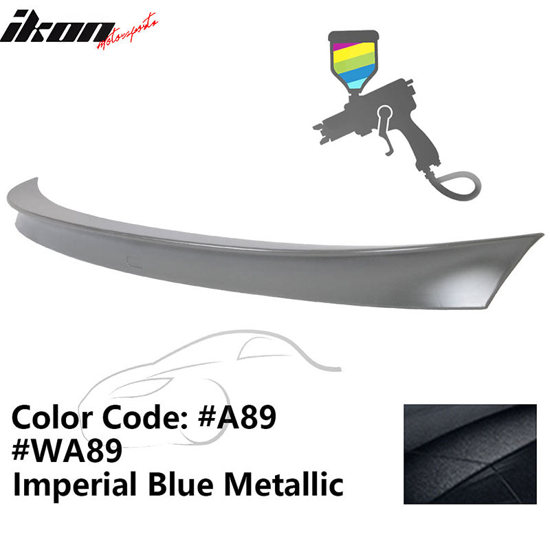 2011 - 2017 BMW F10 5 Series AC Style Carbon Fiber Trunk Spoiler WingPainted A89, WA89 Imperial Blue MetallicIkon Motorsports