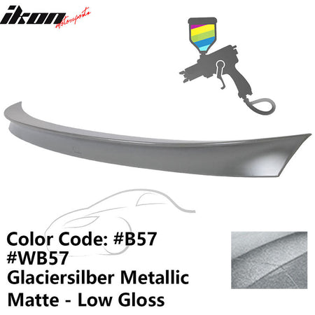 2011 - 2017 BMW F10 5 Series AC Style Carbon Fiber Trunk Spoiler WingB57 WB57 Glaciersilber Metallic Matte - Low GlossIkon Motorsports