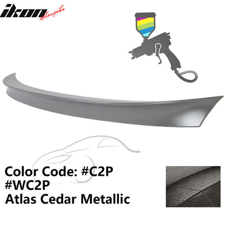 2011 - 2017 BMW F10 5 Series AC Style Carbon Fiber Trunk Spoiler WingPainted C2P, WC2P Atlas Cedar MetallicIkon Motorsports