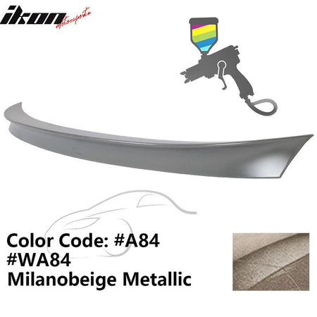 2011 - 2017 BMW F10 5 Series AC Style Carbon Fiber Trunk Spoiler WingPainted A84, WA84 Milanobeige MetallicIkon Motorsports