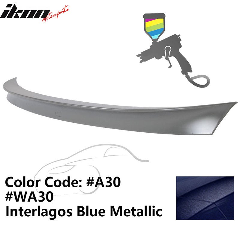2011 - 2017 BMW F10 5 Series AC Style Carbon Fiber Trunk Spoiler WingPainted A30, WA30 Interlagos Blue MetallicIkon Motorsports
