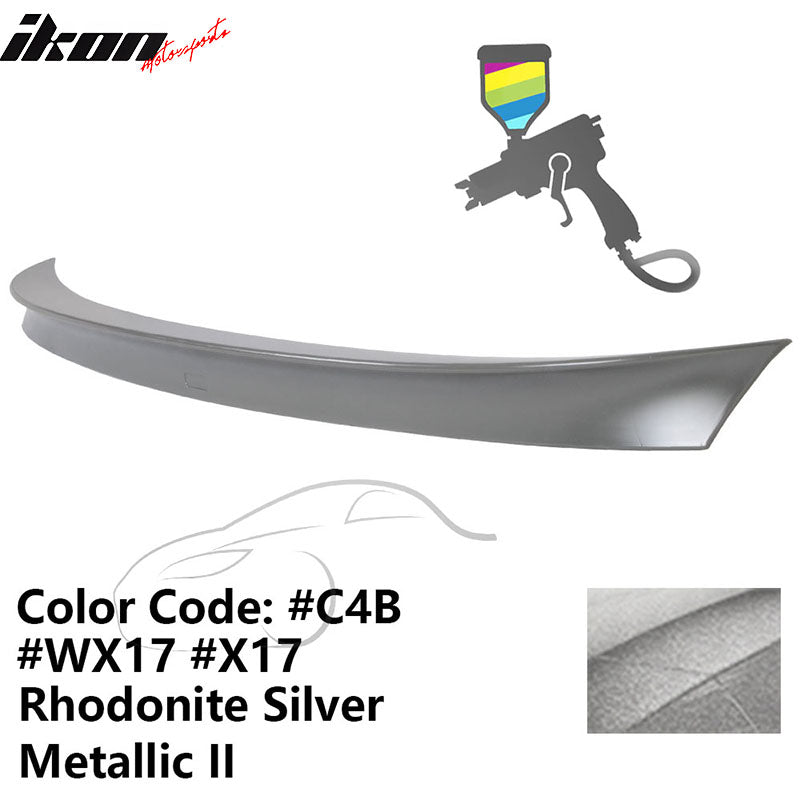 2011 - 2017 BMW F10 5 Series AC Style Carbon Fiber Trunk Spoiler WingPainted C4B, X17 Rhodonite Silver Metallic IIIkon Motorsports