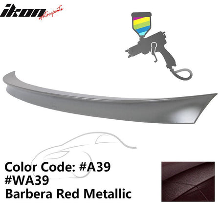 2011 - 2017 BMW F10 5 Series AC Style Carbon Fiber Trunk Spoiler WingPainted A39, WA39 Barbera Red MetallicIkon Motorsports