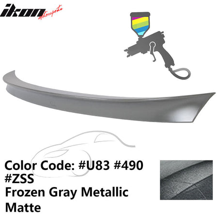 2011 - 2017 BMW F10 5 Series AC Style Carbon Fiber Trunk Spoiler WingPainted 490, U83, ZSS Frozen Gray Metallic MatteIkon Motorsports