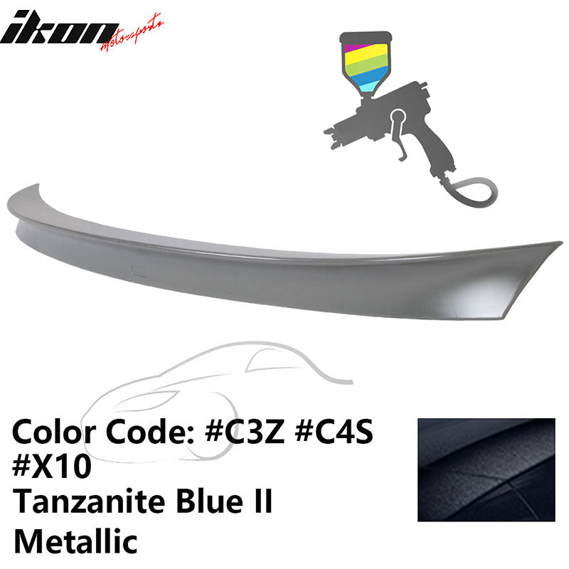 2011 - 2017 BMW F10 5 Series AC Style Carbon Fiber Trunk Spoiler WingPainted C3Z, C4S, X10 Tanzanite Blue II MetallicIkon Motorsports