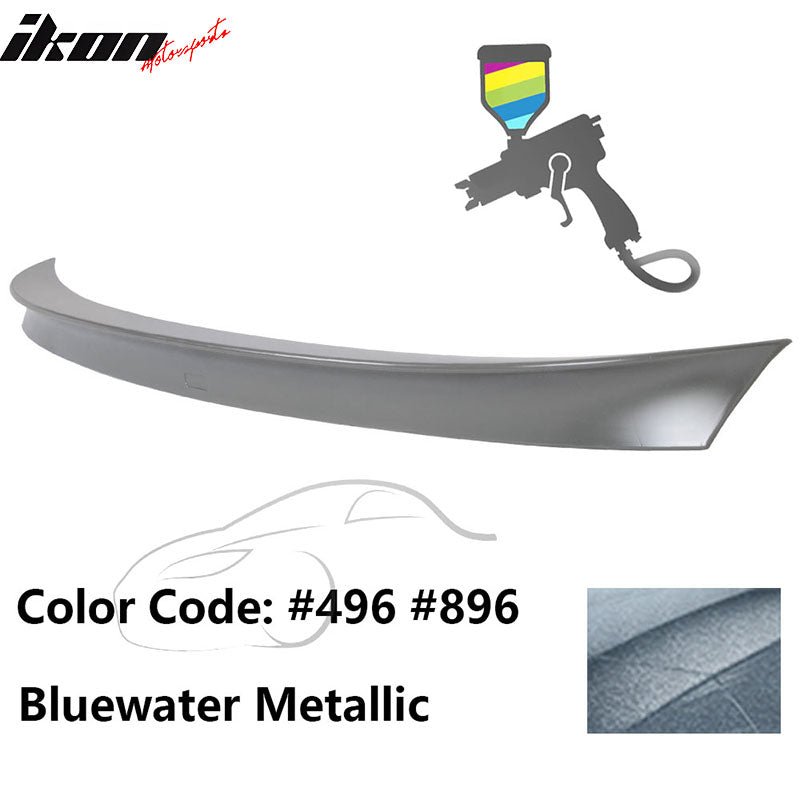 2011 - 2017 BMW F10 5 Series AC Style Carbon Fiber Trunk Spoiler WingPainted 496, 896 Bluewater MetallicIkon Motorsports