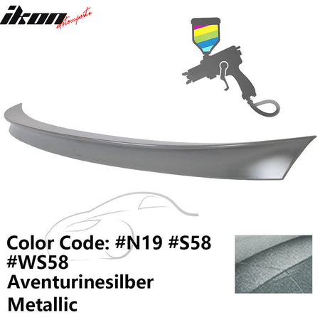 2011 - 2017 BMW F10 5 Series AC Style Carbon Fiber Trunk Spoiler WingPainted N19, S58, WS58 Aventurinesilber MetallicIkon Motorsports