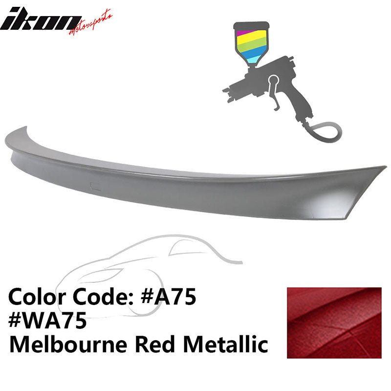 2011 - 2017 BMW F10 5 Series AC Style Carbon Fiber Trunk Spoiler WingPainted A75, WA75 Melbourne Red MetallicIkon Motorsports