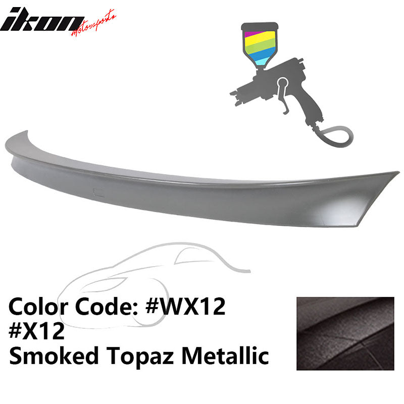 2011 - 2017 BMW F10 5 Series AC Style Carbon Fiber Trunk Spoiler WingPainted WX12, X12 Smoked Topaz MetallicIkon Motorsports