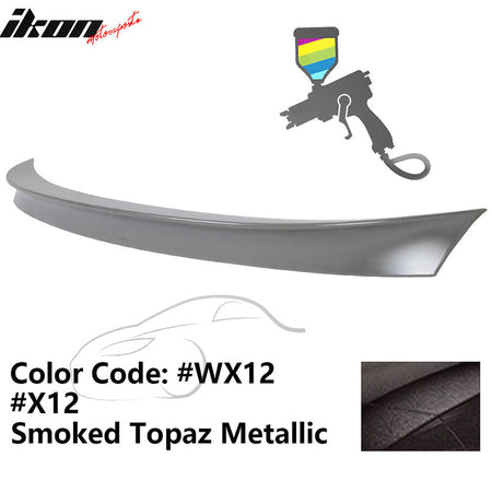2011 - 2017 BMW F10 5 Series AC Style Carbon Fiber Trunk Spoiler WingPainted WX12, X12 Smoked Topaz MetallicIkon Motorsports