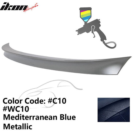 2011 - 2017 BMW F10 5 Series AC Style Carbon Fiber Trunk Spoiler WingPainted C10, WC10 Mediterranean Blue MetallicIkon Motorsports