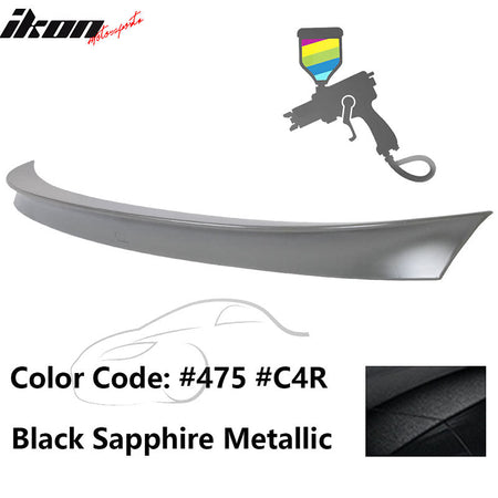 2011 - 2017 BMW F10 5 Series AC Style Carbon Fiber Trunk Spoiler WingPainted 475, C4R Black Sapphire MetallicIkon Motorsports