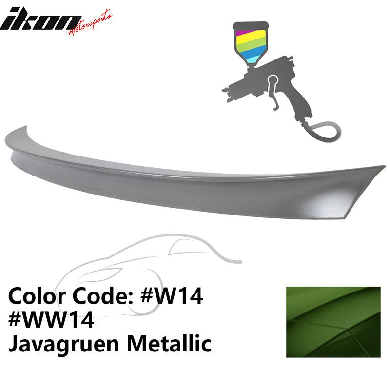 2011 - 2017 BMW F10 5 Series AC Style Carbon Fiber Trunk Spoiler WingPainted W14, WW14 Javagruen MetallicIkon Motorsports