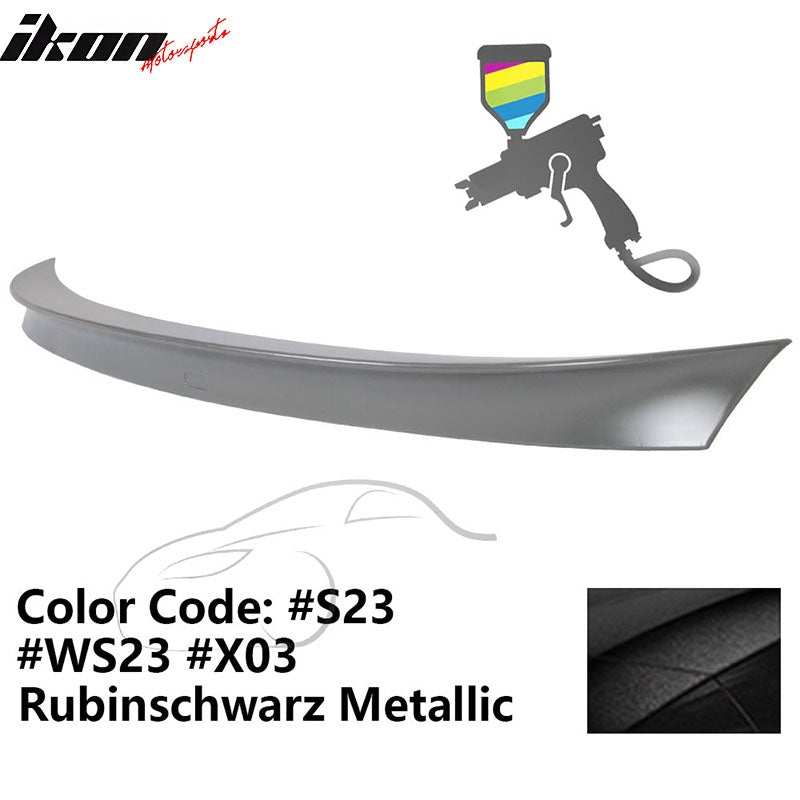 2011 - 2017 BMW F10 5 Series AC Style Carbon Fiber Trunk Spoiler WingPainted S23, WS23, X03 Rubinschwarz MetallicIkon Motorsports