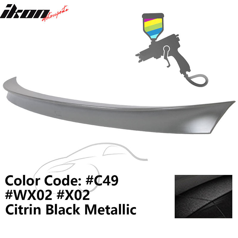 2011 - 2017 BMW F10 5 Series AC Style Carbon Fiber Trunk Spoiler WingPainted C49, WC49, X02 Citrin Black MetallicIkon Motorsports