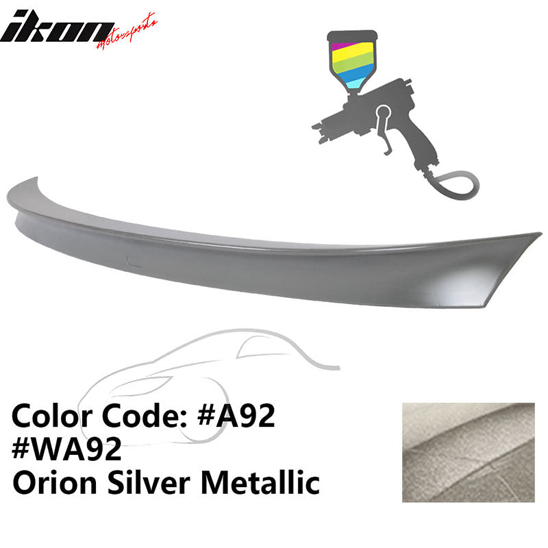 2011 - 2017 BMW F10 5 Series AC Style Carbon Fiber Trunk Spoiler WingPainted A92, WA92 Orion Silver MetallicIkon Motorsports