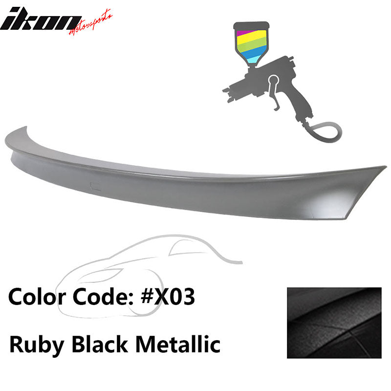 2011 - 2017 BMW F10 5 Series AC Style Carbon Fiber Trunk Spoiler WingPainted X03 Ruby Black MetallicIkon Motorsports