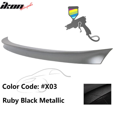 2011 - 2017 BMW F10 5 Series AC Style Carbon Fiber Trunk Spoiler WingPainted X03 Ruby Black MetallicIkon Motorsports