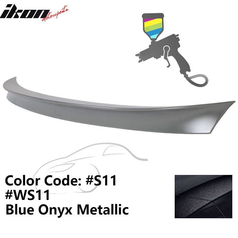 2011 - 2017 BMW F10 5 Series AC Style Carbon Fiber Trunk Spoiler WingPainted S11, WS11 Blue Onyx MetallicIkon Motorsports