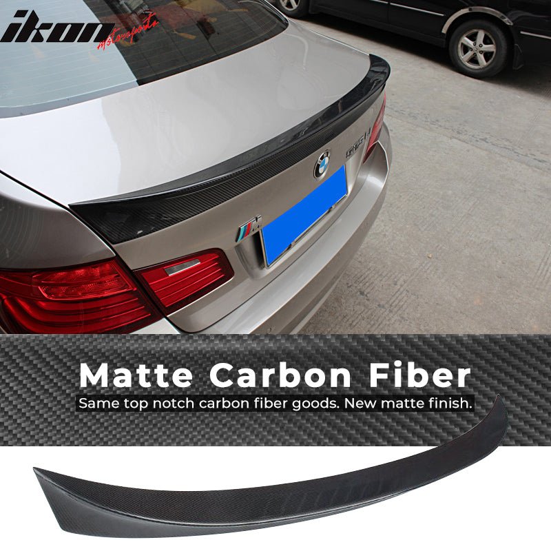 2011 - 2017 BMW F10 5 Series AC Style Carbon Fiber Trunk Spoiler WingMatte Carbon FiberIkon Motorsports