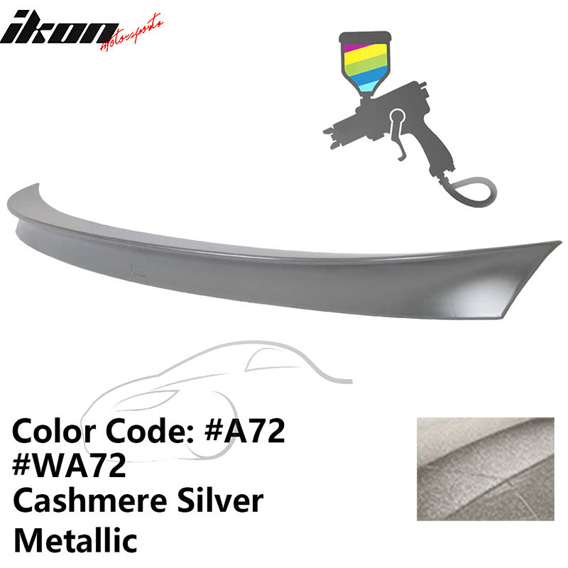 2011 - 2017 BMW F10 5 Series AC Style Carbon Fiber Trunk Spoiler WingPainted A72, WA72 Cashmere Silver MetallicIkon Motorsports