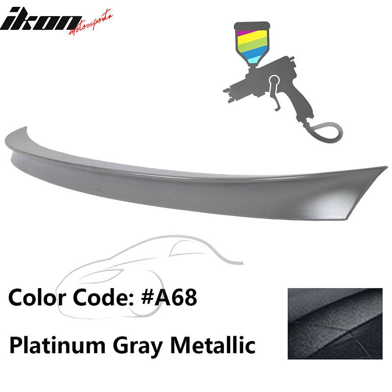 2011 - 2017 BMW F10 5 Series AC Style Carbon Fiber Trunk Spoiler WingPainted A68 Platinum Gray MetallicIkon Motorsports