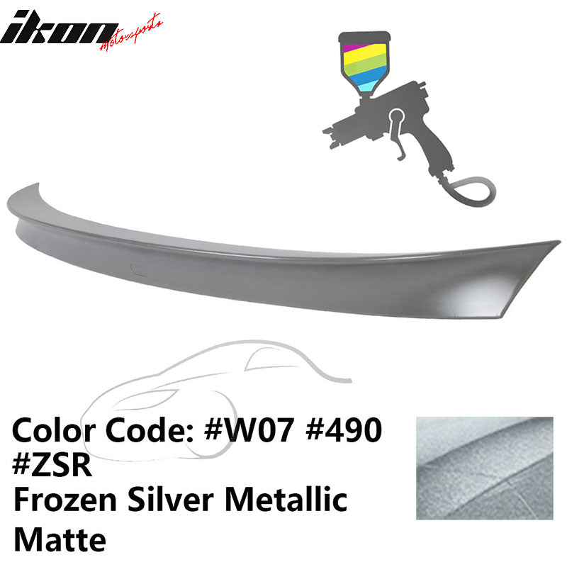 2011 - 2017 BMW F10 5 Series AC Style Carbon Fiber Trunk Spoiler WingPainted W07 X18 ZSR Frozen Silver Metallic MatteIkon Motorsports