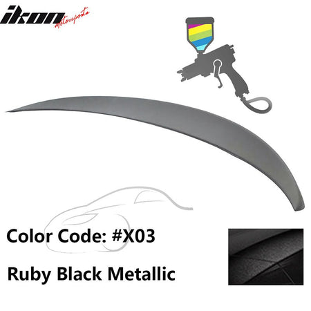 2011 - 2017 BMW F10 5 - Series Sedan 4 - Door Trunk Spoiler ABSPainted X03 Ruby Black MetallicIkon Motorsports