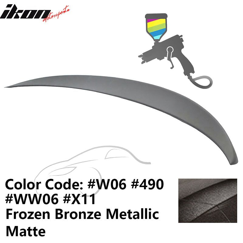 2011 - 2017 BMW F10 5 - Series Sedan 4 - Door Trunk Spoiler ABSPainted W06, 490,X11 Frozen Bronze Metallic MatteIkon Motorsports