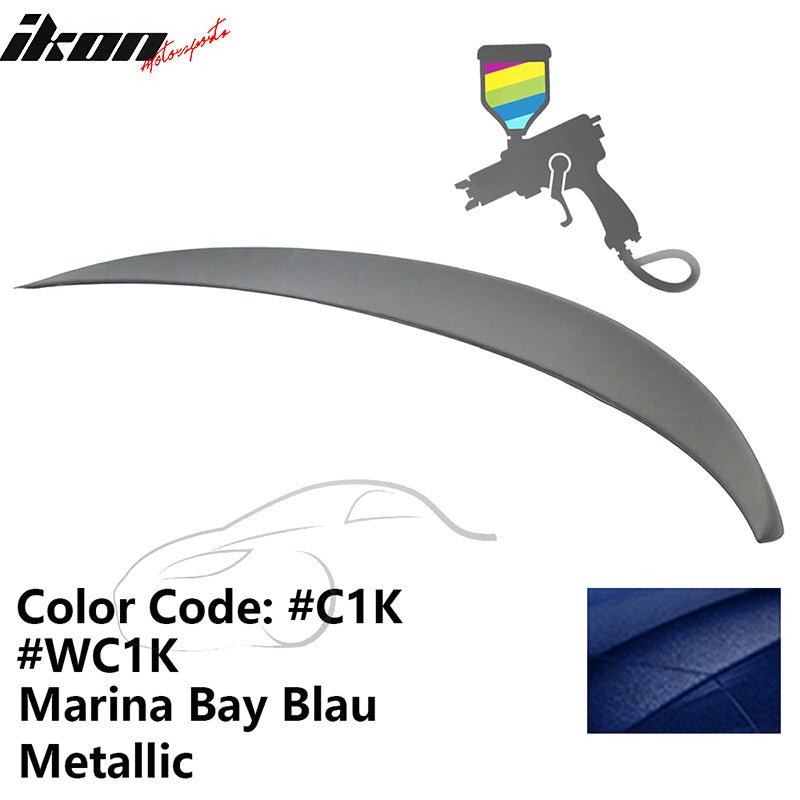 2011 - 2017 BMW F10 5 - Series Sedan 4 - Door Trunk Spoiler ABSPainted C1K, WC1K Marina Bay Blau MetallicIkon Motorsports