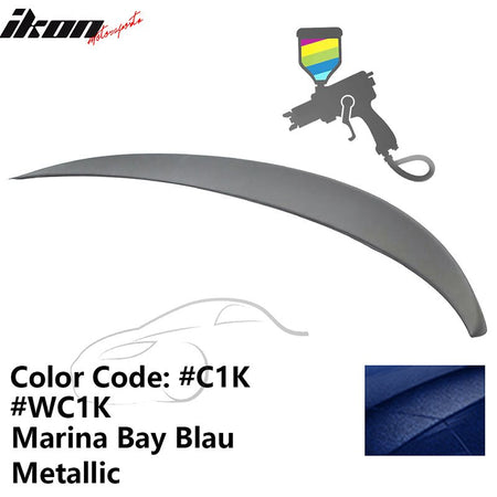 2011 - 2017 BMW F10 5 - Series Sedan 4 - Door Trunk Spoiler ABSPainted C1K, WC1K Marina Bay Blau MetallicIkon Motorsports