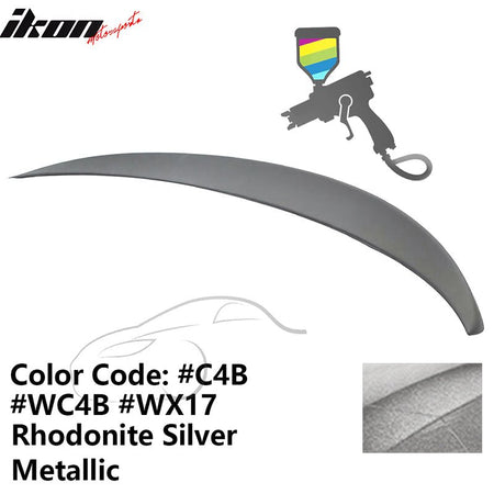 2011 - 2017 BMW F10 5 - Series Sedan 4 - Door Trunk Spoiler ABSPainted C4B, WX17, X17 Rhodonite Silver MetallicIkon Motorsports